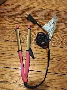 Pink and Gold Mini Curling Iron | Travel Hair Curler